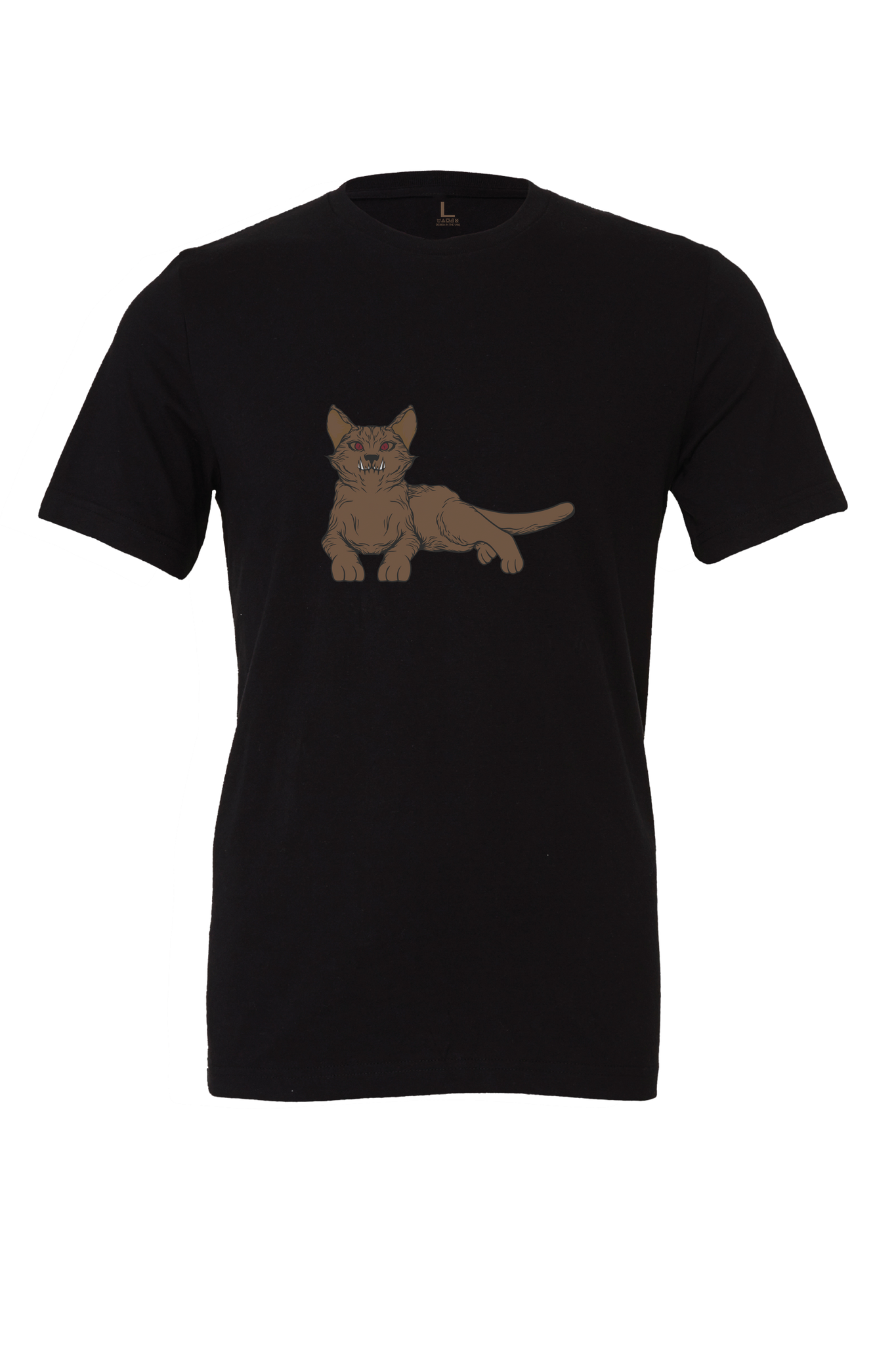 Monster Cat Design T-Shirt Short Sleeve