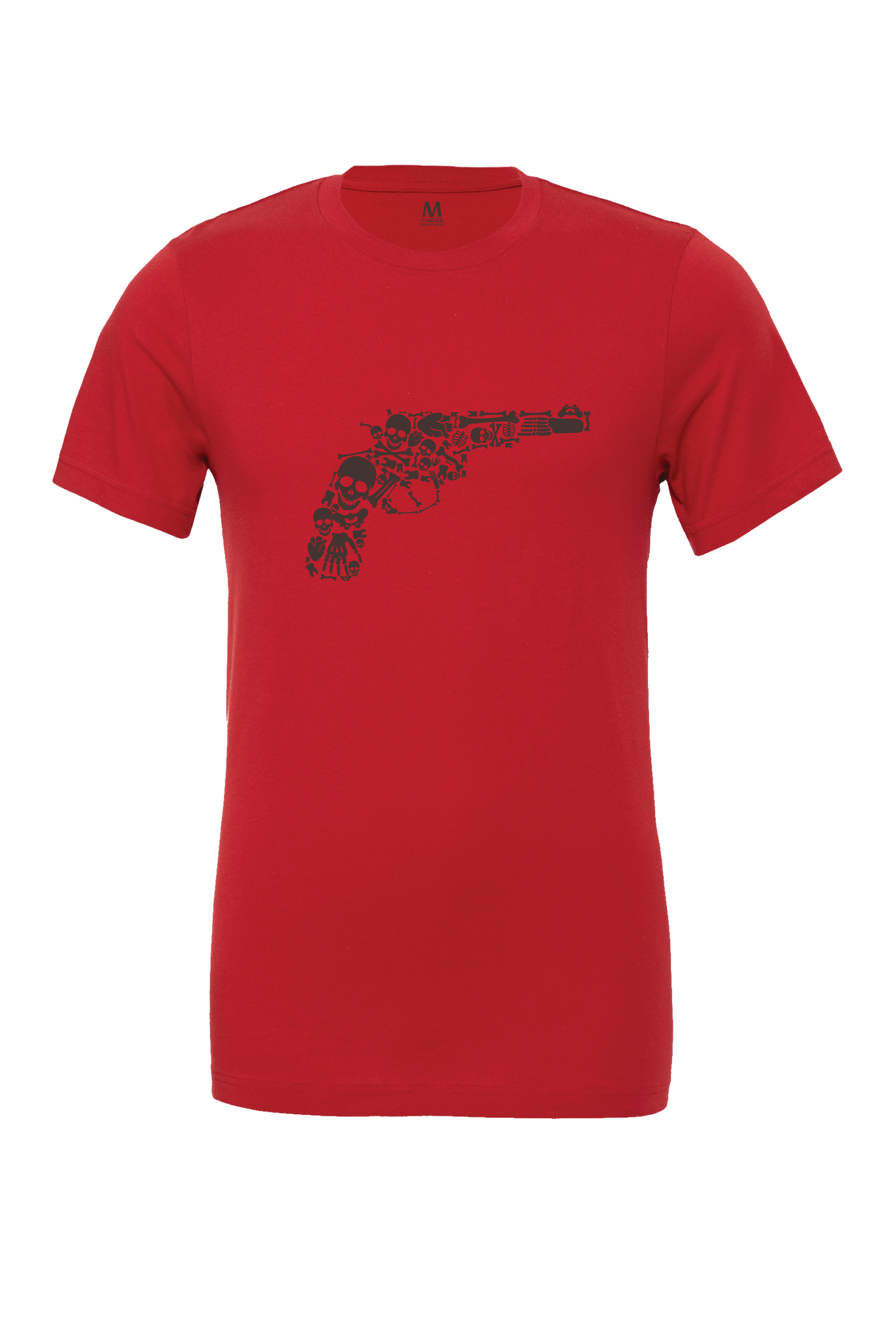 Skull Gun Design T-Shirt Short Sleeve