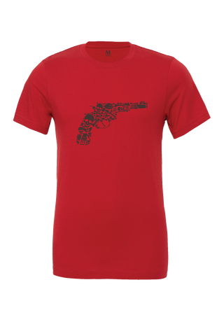 Skull Gun Design T-Shirt Short Sleeve